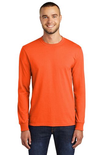Port & Company® Adult Unisex Tall 5.5-ounce, 50/50 Cotton Poly Long Sleeve Core Blend T-shirt